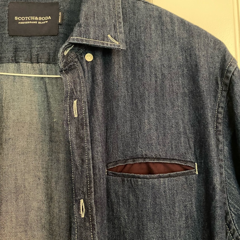 *Men’s* Scotch & Soda denim button down- Worn Once